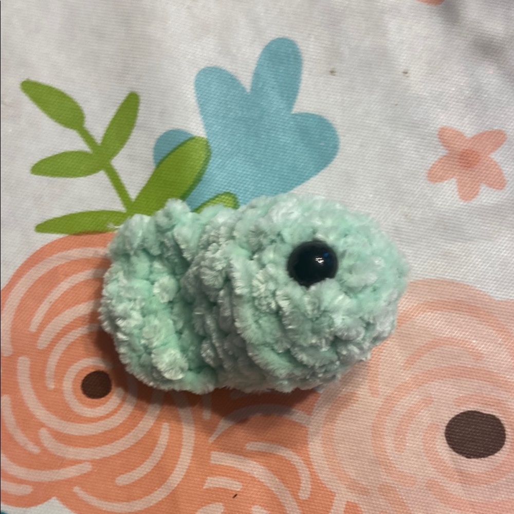 Plush Mint Green small fish crochet